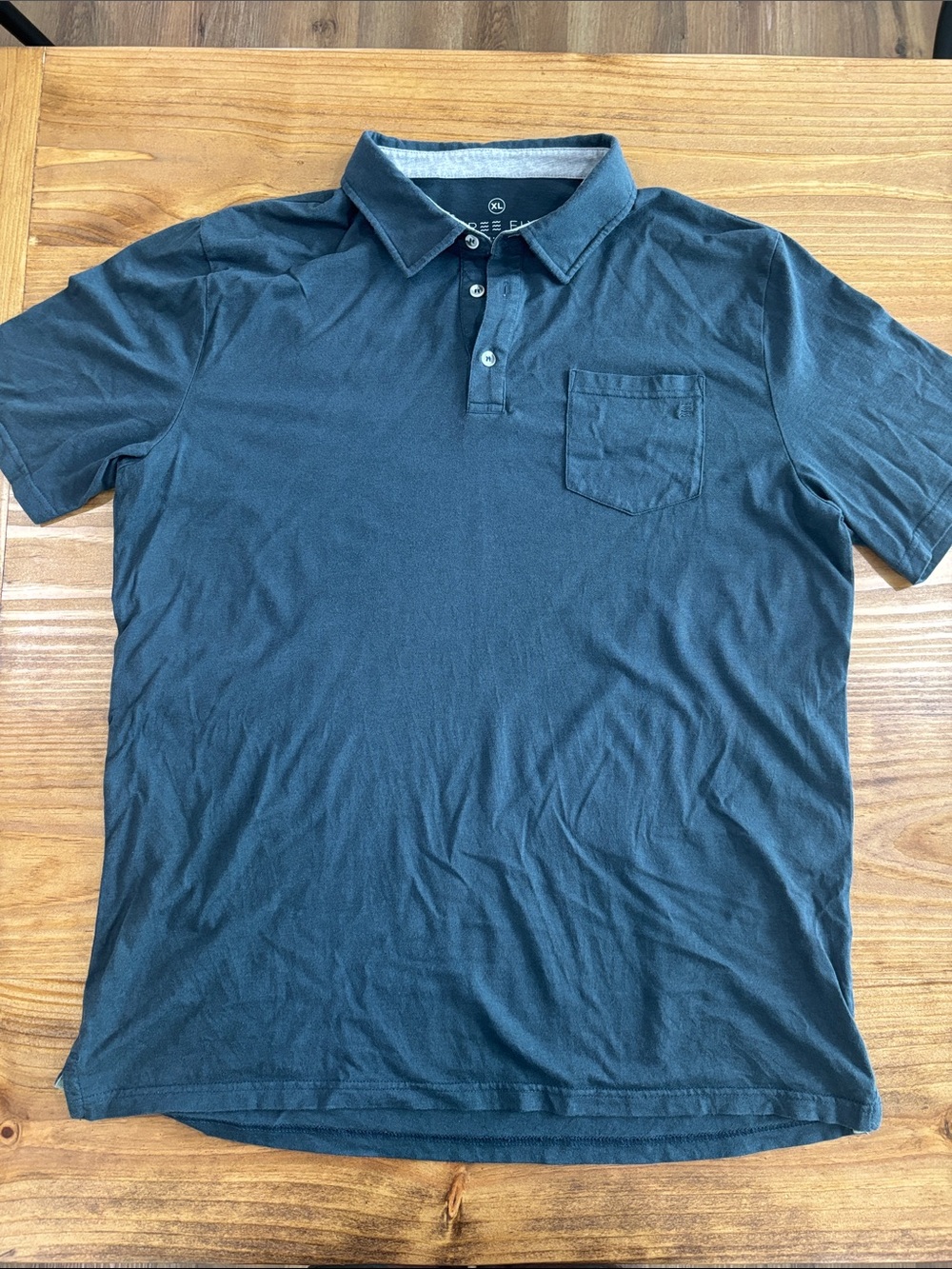 Free Fly Men's Short Sleeve Pocket Polo Shirt - Navy